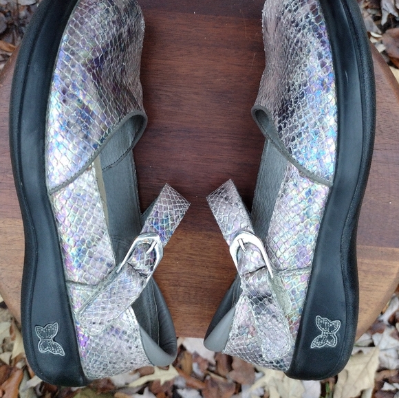 ALEGRIA SZ 38IRIDESCENT KYRA MARYJANE MOCK SNAKE COMFORT SHOE - Picture 4 of 11